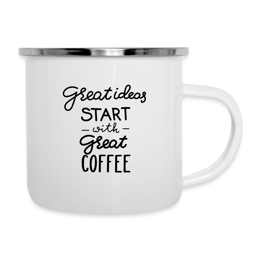 Great Ideas Start With Great Coffee Mug - white